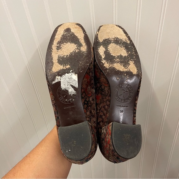 Anthropologie | Penelope Chilvers Ottilie Velvet Heeled Loafers Sz EU 39/ US 8 - Picture 7 of 11